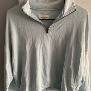 Women’s American Eagle Zip Sweater Light Blue Cropped fit
